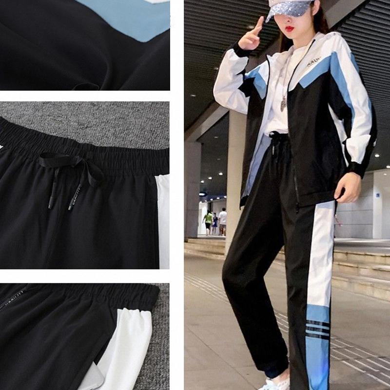 Autumn and Winter Sports Suit Female Casual Loose Student Two-piece Gym Fitness Suit Couples Wear Yoga Clothes Sportswear Sets