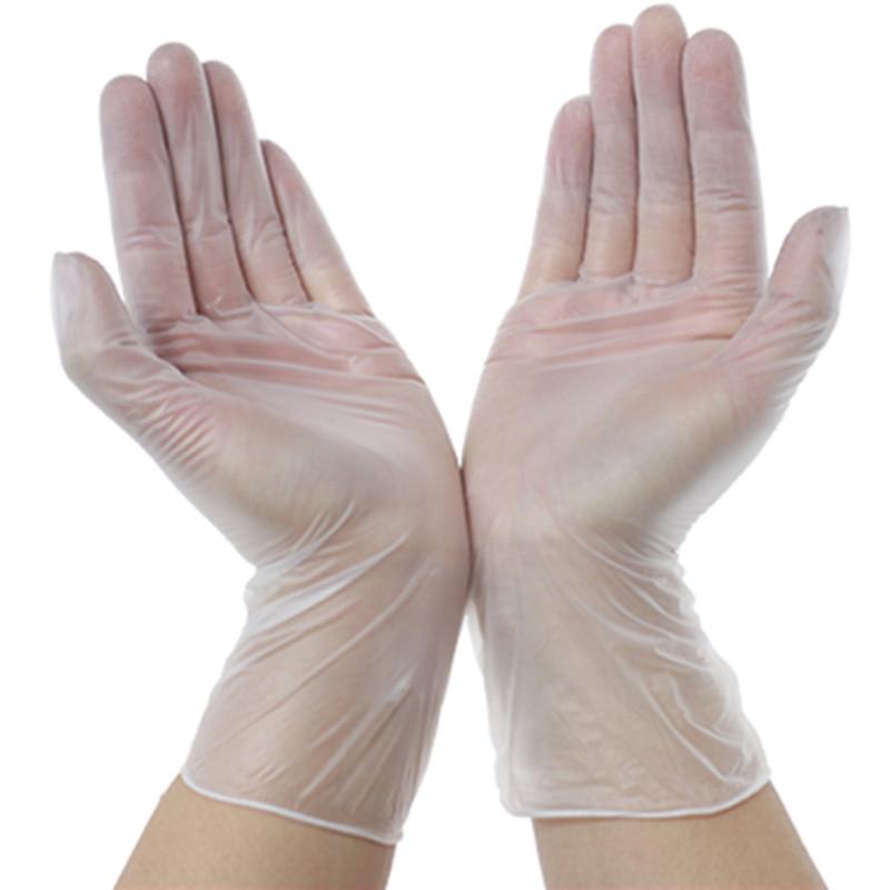 100Pcs/Lot Food Grade Transparent Disposable Gloves Vinyl Gloves for Housework Cleaning Kitchen