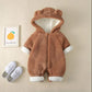 Baby Winter Jumpsuit Lovely Lamb Wool and Plush Thickened Baby Outdoor Suit Winter Newborn Cotton Coat