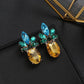 Creative Jewelry Rhinestone Crystal Pineapple Stud Earrings Personality Fruit Earrings