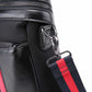 Business Briefcase Men Black Red PU Leather Joker Zipper Waterproof Handbag Shoulder Crossbody Bags
