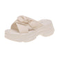 4cm Heightening Sandals and Slippers Women's Summer Outer Wear Ladies Thick Bottom Sponge Cake Temperament Sweet Wind Slippers