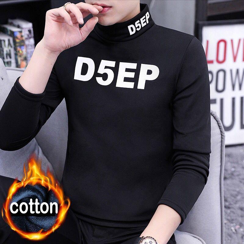 Autumn and winter warm slim body shirt long-sleeved T-shirt men fashion wild sweater men