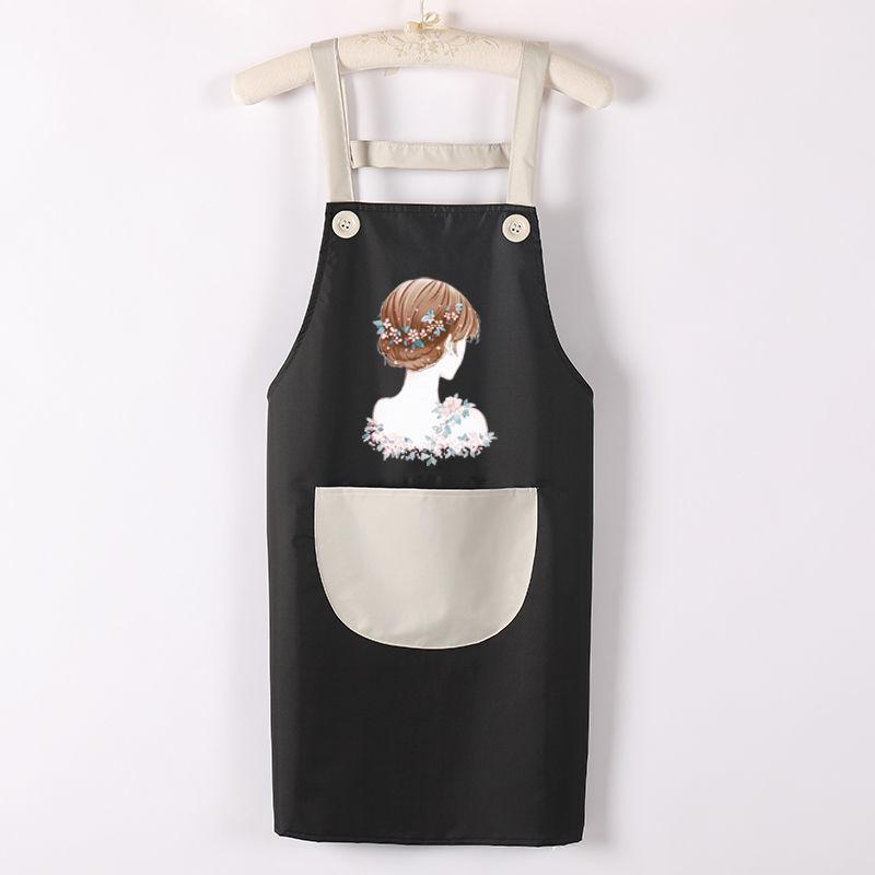 Strap Apron Household Kitchen Waterproof and Oil-proof Anti-fouling Men and Women Housework Waist Overalls Work Overalls