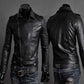 Spring and Autumn Leisure PU Men's Leather Slim Short Section Washed Motorcycle Leather Jacket Youth Thin Jacket