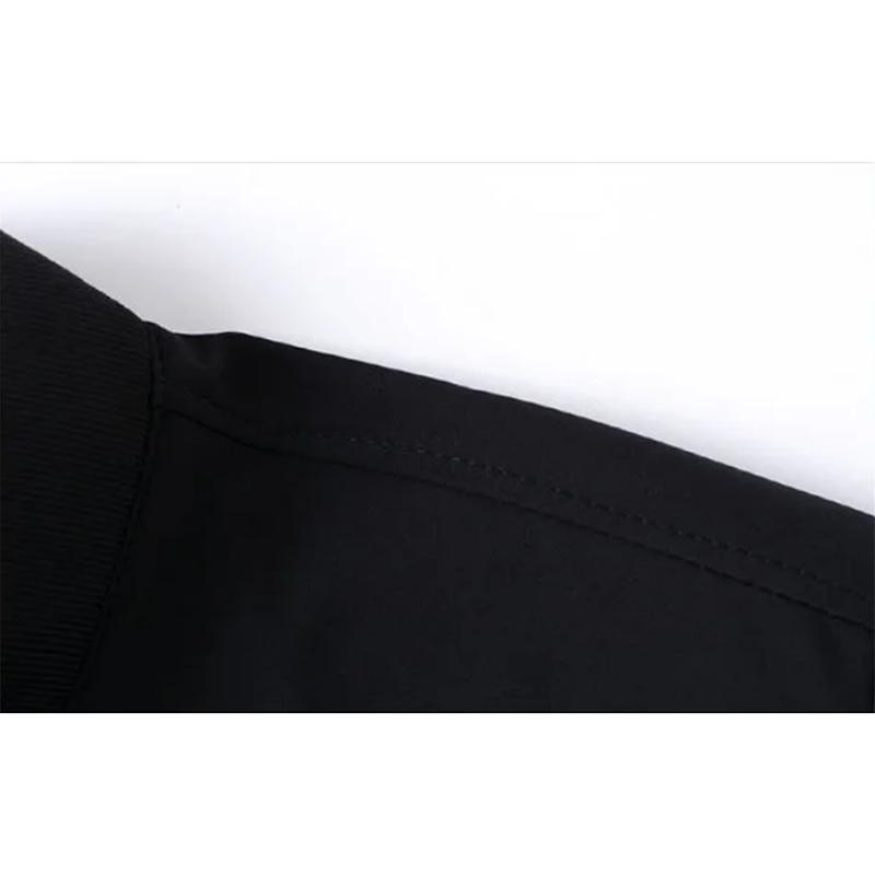 Men's Business Spring and Autumn Jacket Solid V Neck Stand Collar Jackets Men's Baseball Uniform Jacket Slim Fit Clothing Dad Outfit