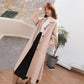 Elegant Long Women's Coat Lapel 2 Pockets Belted Jackets Solid Color Coats Female Outerwear