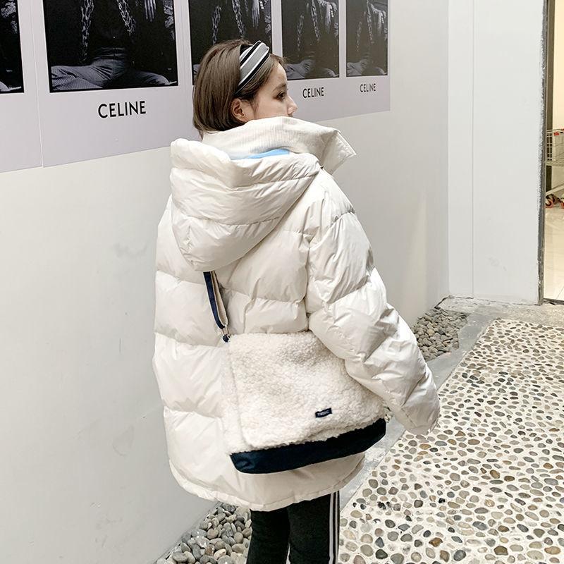 Winter Women's Mid-length Loose Casual Cotton Coat Bread Coat Cotton Coat Thick Coat Students