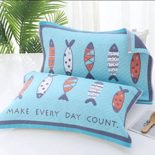 Selected Pure Cotton High-quality Simple Style Gauze Pillow Towel Large Pair of High-end Adult Thickened Couples Non-shedding Non-fading Pillow Towel