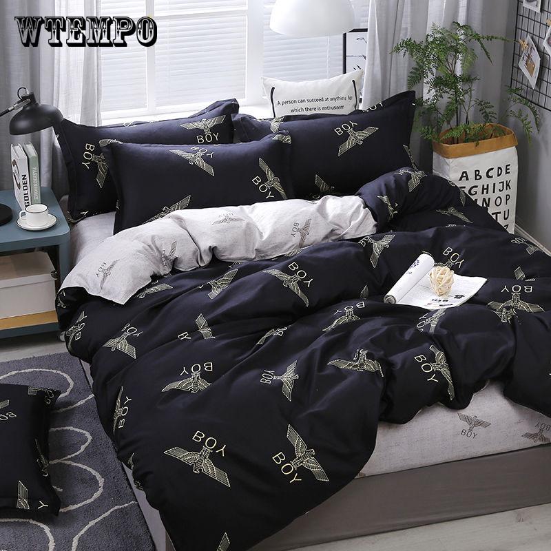 WTEMPO Brand Bedding Sets Bed Linen Duvet Cover Flat Sheet Bedding Set Winter King  Queen Bed Set