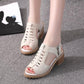 Thick Heel Sandals Women's Mid-heel High Heels Wild Fish Mouth Retro Princess Mid-heel Women's Shoes Retro Style Sandals Women
