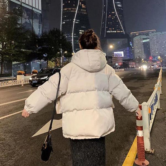 Winter Solid Color Down Padded Jacket, Short Student Padded Jacket, All-match Bread Jacket