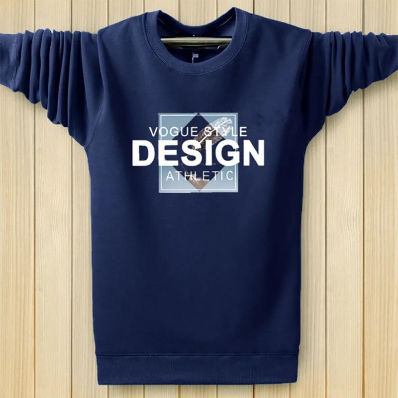 Men's Sweatshirts Thick Youth Warm Pullover Sweater Cotton Plus Velvet Plus Fat O-neck Loose Sweater