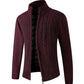 Autumn Men's Casual Sweater Plus Velvet Padded Stand-up Collar Men's Loose Solid Color Warm Jacket