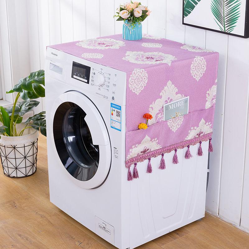 Fridge Dust Cover Washing Machine Cover Household Dust Proof Covers with Storage Pockets