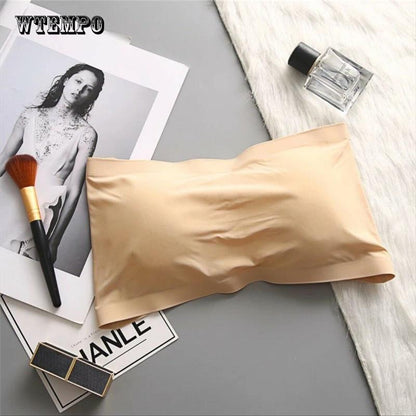 One Piece Strapless Bra Underwear Women Black White Brasier Mujer Full Cup Invisible Bras Seamless