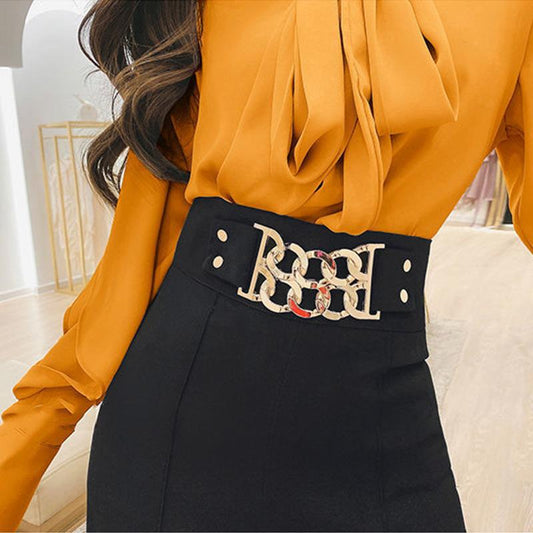 Spring and Summer Thin Flared Pants Women Mopping Trousers Elastic Waist Loose Temperament High Waist Casual Wide-leg Pants
