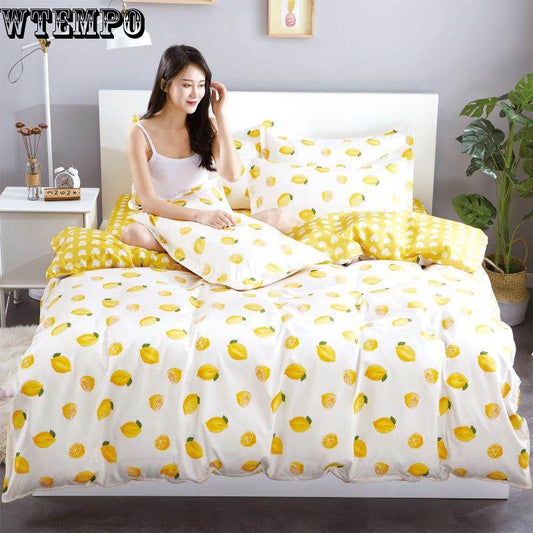 Four Season Fashion Single Queen King Bed Sheets Quilt Comforter Cover Pillowcases