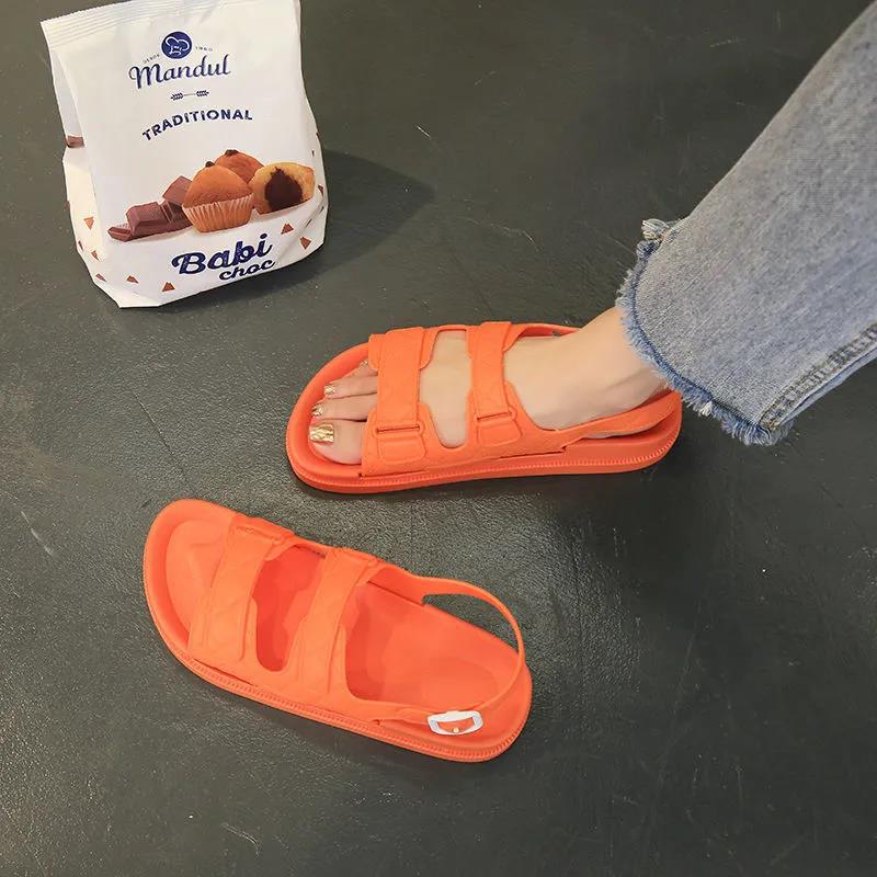 Sandals Women's Fashion Outer Wear Students Korean Version All-match Flat-bottom Fairy Shoes Slippers Women Summer