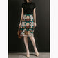 Exquisitely Floral Embroidered Water-soluble Lace Skirt Women's Knee Skirt High-quality Mesh Bag Hip A-line Skirt Retro Pattern Mid-length Skirt