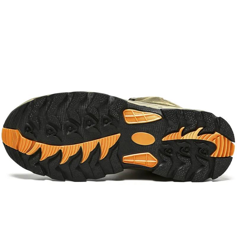 Men's Outdoor High-top Hiking Shoes Winter Plus Velvet Warm Snow Boots Waterproof Non-slip Wear-resistant Hiking Shoes Camping 39-45
