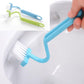 2pcs  V-type Toilet Brush Clean Brush Bent Portable Scrubber Cleaner Bowl Handle