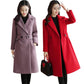 Fall Winter Double Sided Fabric Wool Suit Long Loose Fabric Overcoat Womem's Clothing Coat