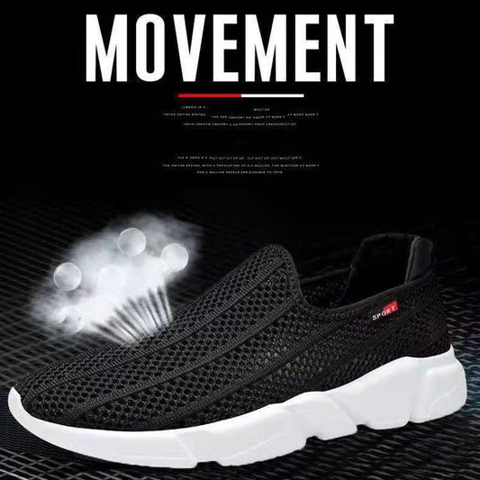 Summer Breathable Men's Mesh Shoes Men's Soft Sole Sports and Leisure Hollow Shoes