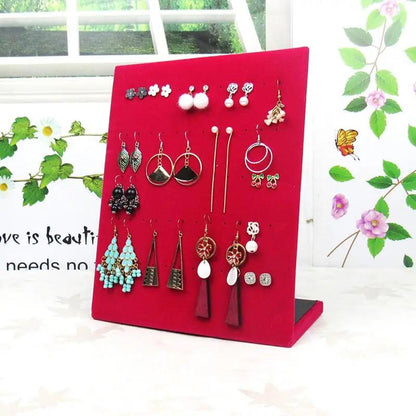 Flannel Simple Jewelry Shelf Hanging Necklace Earrings Storage Box Storage Display Home