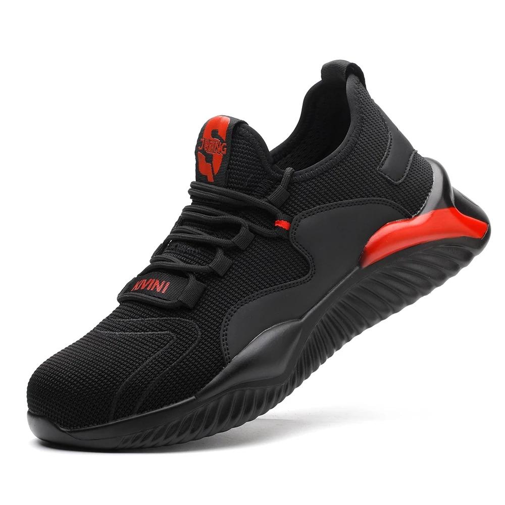 Men Work Boots Steel Toe Cap Safety Boots Anti-smash Puncture-proof Safety Shoes