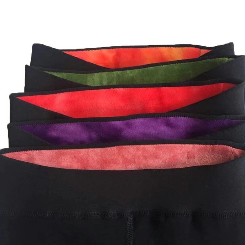 Women's Winter High Waist Leggings Plus Velvet Thick Warm Slimming Trousers High-density Nylon Outer Wear Large-size Slim Elastic Female Leggings