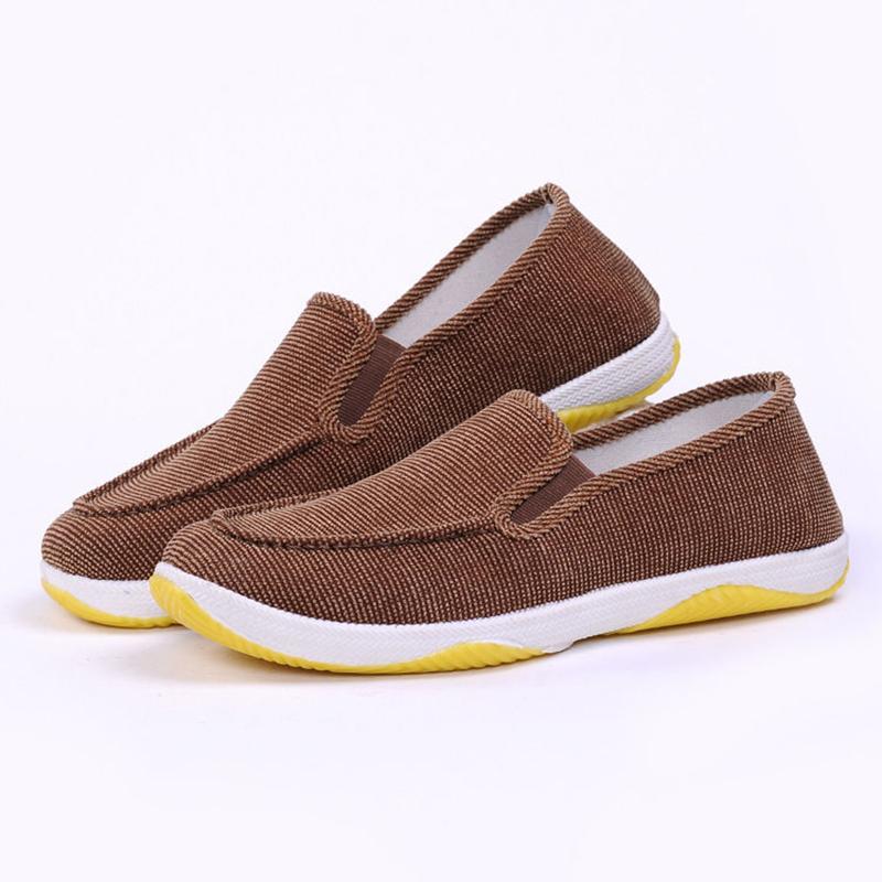 Old Beijing Men's Casual Cloth Shoes Anti-skid and Breathable Work Shoes with Tendon Sole Spring and Autumn Canvas Shoes