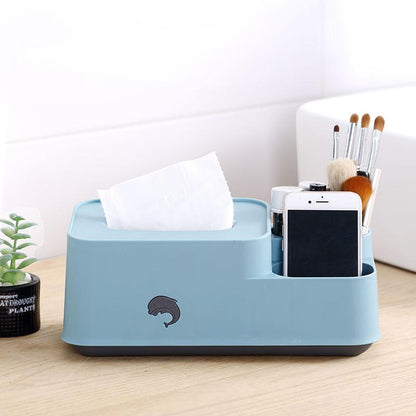 Multifunctional Tissue Box Living Room Coffee Table Desktop Storage Box Nordic Style Simple Creative Draw Paper Box Remote Control Storage