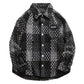 Autumn Men's Plaid Jacket Spring and Autumn All-match Jacket Couple Loose Casual Top