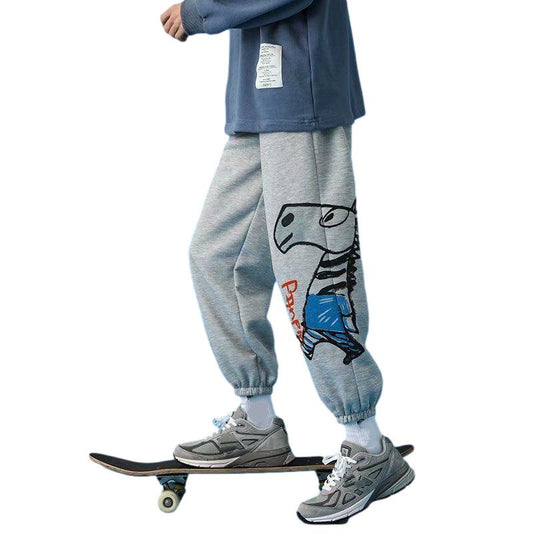 Pants Men's Loose All-match Trend Casual Pants Men's Spring and Autumn Summer Students Nine-point Sports Pants