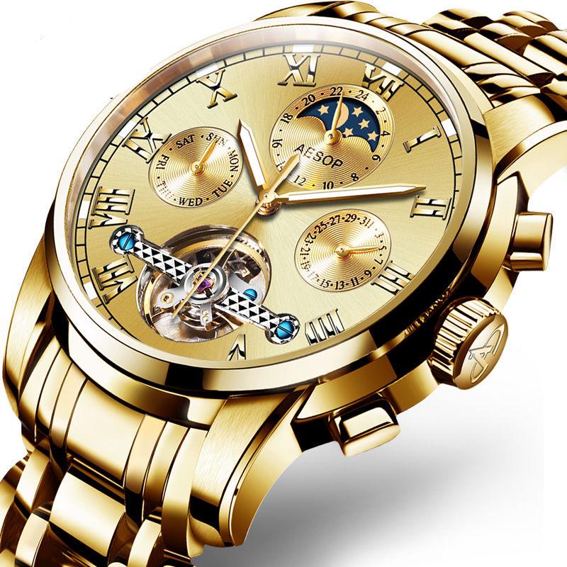 Top Luxury Brand Mens Leisure Automatic Machinery Watch Fashion Business Waterproof Sports Clock