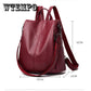 Women Backpack High Quality PU Leather School Bags For Teenagers Women Leisure Backpacks