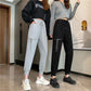 Cotton White Sports Pants Women's Spring and Autumn Models Loose and Thin Casual Pants Women's Harem Pants Women's Health Pants