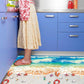 [Wall sticker ]Blue Beach Waterproof Wall Stickers Home Decoration Living Room Bedroom Kitchen Bathr