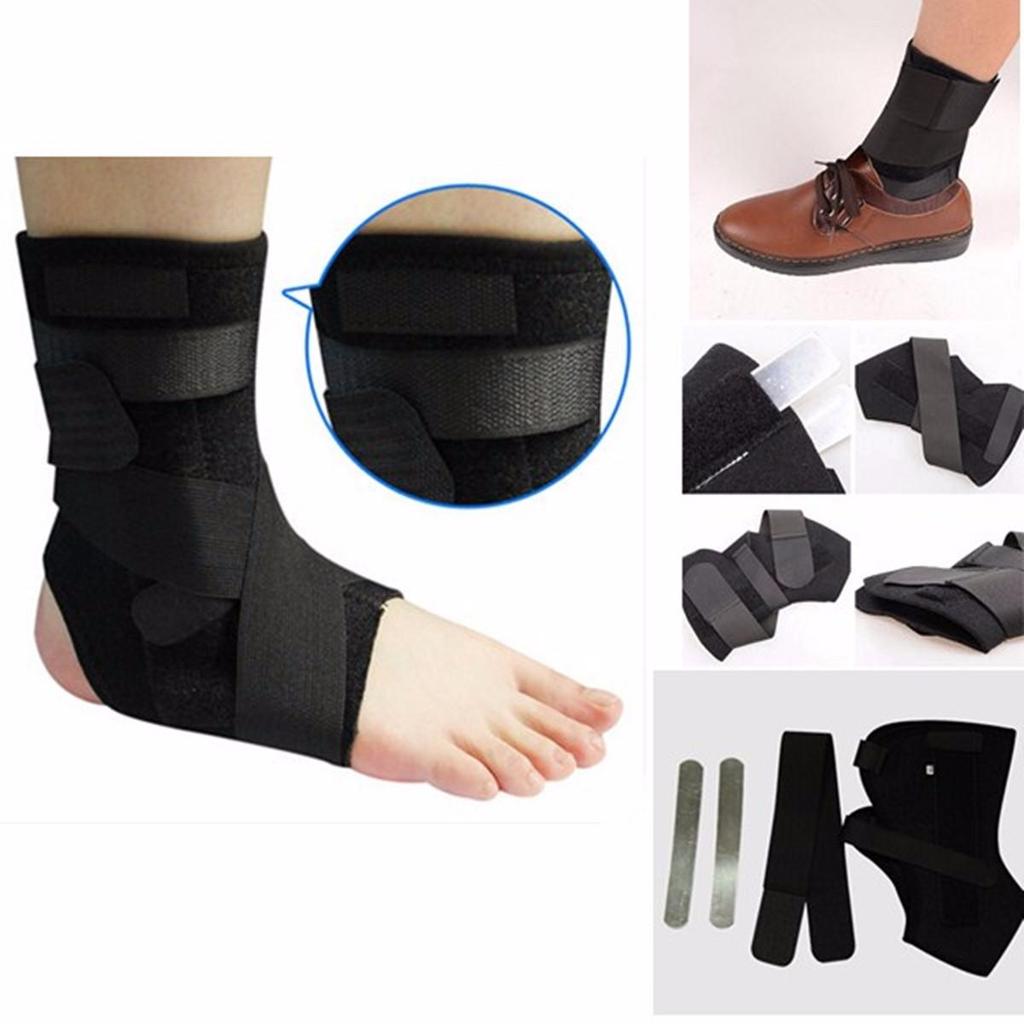 Adjustable Support Ankle Wrap Elastic Brace with Aluminum Strips Foot Exercise Gym