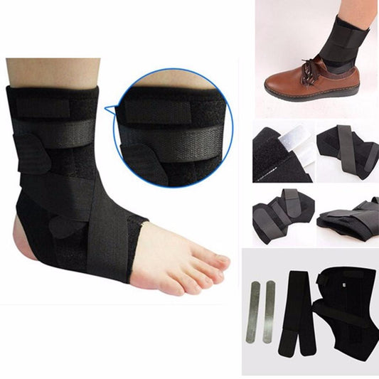 Adjustable Support Ankle Wrap Elastic Brace with Aluminum Strips Foot Exercise Gym