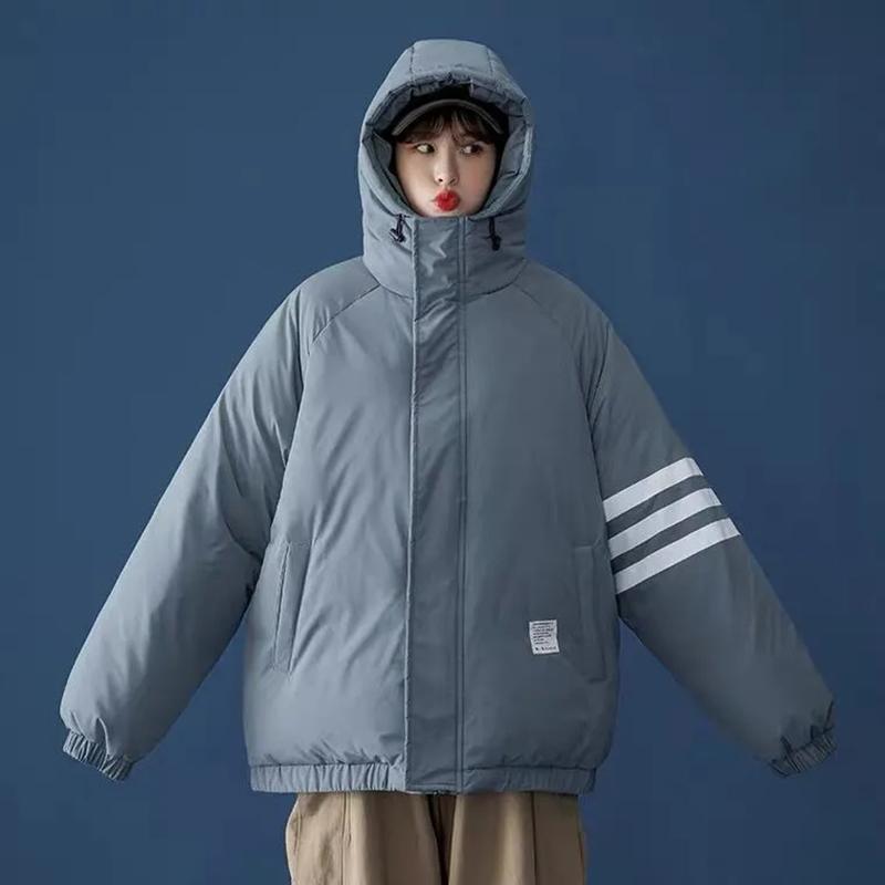Winter Cotton-padded Women's Loose Oversize Cotton-padded Coat Korean Version Bread Coat Hoodie Warm Sportswear Casual Coat