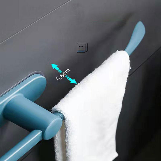 62CM Towel Rack Bathroom Simple And Seamless Storage Rack Bathroom Plastic Bow-shaped Towel Rack Creative Single Rod Towel Rack Slippers Rack Rag Rack