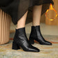 High Heel Boots Thick with Short Boots Chelsea Boots Autumn and Winter Plus Velvet Warm Snow Boots Winter Boots Cotton Boots