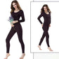 Women Long Sleeve Thermal Underwear Winter Thicken Tight Suit Sexy Pajamas Autumn Spring Windproof High Elasticity Slim Body Comfortable Breathable