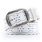 Women's Hollow Pin Buckle Leather Belt Casual Pants Belt Student Fashion Cowhide Belt Women's White Belt Black Waist Belts