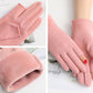 Fingerless Warm Gloves Female Winter Cute Korean Version Half-finger Plus Velvet Thick Cotton Driving Leak Two Fingers