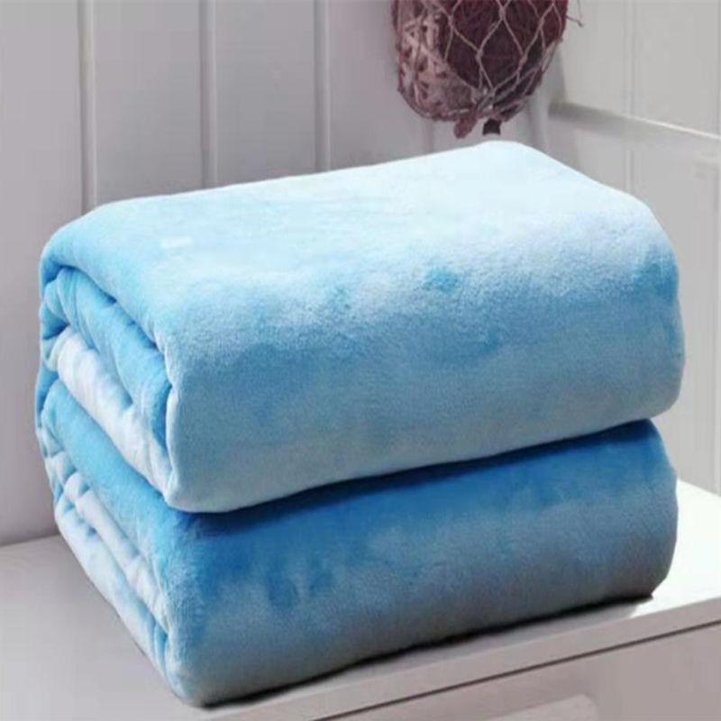 Winter Thick Double-layer Warmth Solid Color Blanket Four Seasons Bed Sheet Double Gold Mink Velvet Blanket Lunch Break Blanket Coral Velvet Bed Sheet