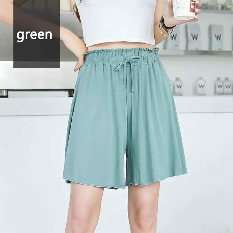 Spring/Summer Shorts Women's Loose Modal Shorts Casual High Waist Culottes Large Size Wide Leg Pajama Pants Thin Section
