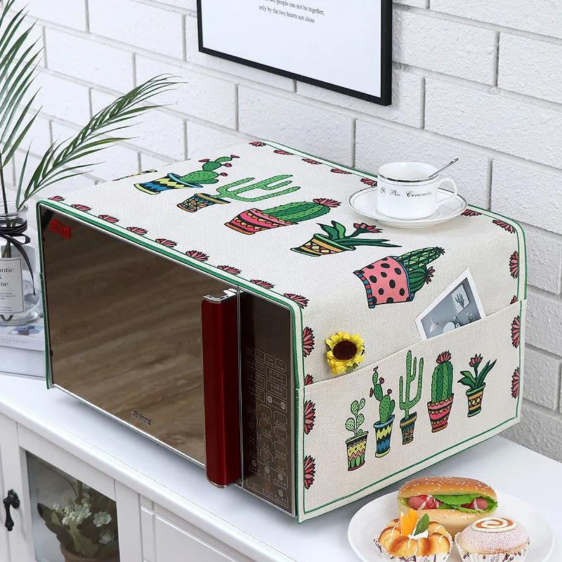 35*100cm Microwave Oven Cover Dust Cover Cloth Cover Oil Cover Cloth Oven Cover Three Sides All-inclusive